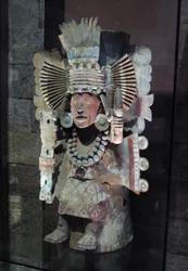 Quemador de incienso en forma de la diosa del maíz Xilonen, Tláhuac, período Posclásico Tardío