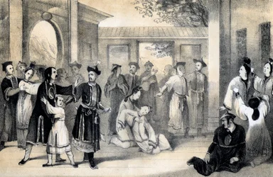 El pueblo chino vendido como esclavos por los tártaros, después de su conquista por Zinguis-Khan, 1847