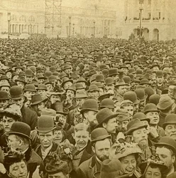 Multitud en la inauguración de la Exposición Colombina, Chicago, Illinois, EE.UU., 1893