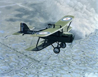 Royal Aircraft Factory SE5, monoplaza con Vickers y cañón Lewis, con motor Hispano-Suiza