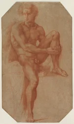 Desnudo masculino sentado