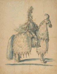 Jinete en traje de festival