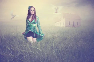 La mujer del campo de ensueño