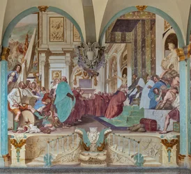 Cosimo I y su hijo Francesco con el gobierno