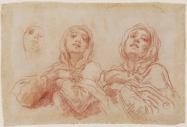 Estudios para la cabeza de la Virgen, c.1680