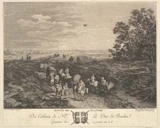 Ruta de Flandes después de una pintura en la colección del Duque de Praslin, 1772