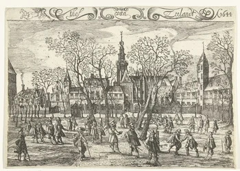 La Corte de Zelanda en Middelburg, 1644 thof van Zeelandt Ao. 1644 (título sobre el objeto)