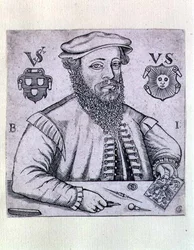 Retrato de Virgilius Solis (1514-62) grabador alemán
