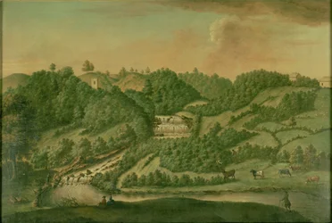 Vista del río Skell en Studley Royal