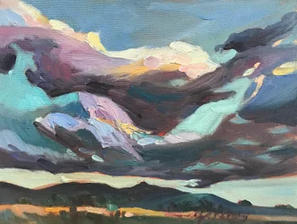 Dark Sky New Mexico, c.1980-2000 (óleo sobre lienzo)