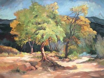 Fall on the Rio Grande Beto Junction, 2001 (óleo sobre lienzo)
