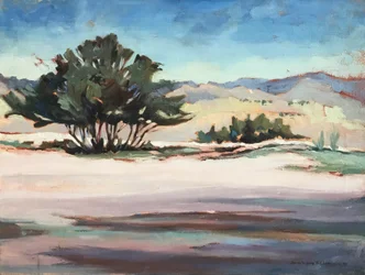 Vista de Georgia, c.1980-95 (óleo sobre lienzo)