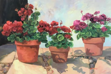 Geranio Serie 1, c.1990-2005 (óleo sobre lienzo)