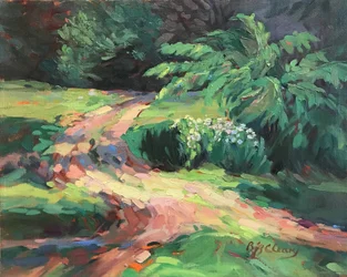 Kansas Plein Air, c.1980-2000 (óleo sobre lienzo)