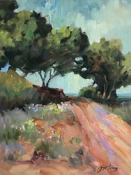 Kansas Road, c.1980-95 (óleo sobre lienzo)