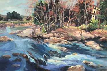 Río Maine, c.1980-90 (óleo sobre lienzo)