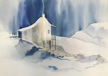 No Place, c.1960-70 (acuarela sobre papel)