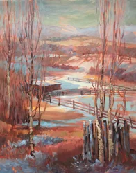 Rancho De Taos Nuevo México, c.1980-2000 (óleo sobre lienzo)
