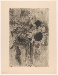 Girasoles en un jarrón