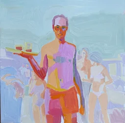down the islands, 2021, óleo sobre lienzo