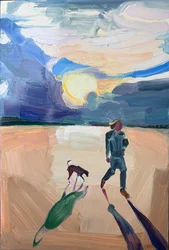 early wind, 2024, óleo sobre panel