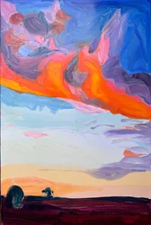 standing alone, 2024, óleo sobre panel