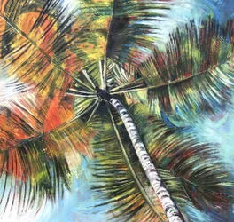 Una frondosa copa de palmeras