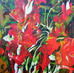 Flores de un rojo intenso