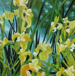 Lirios de un amarillo intenso