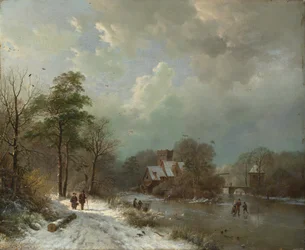 Paisaje invernal, Holanda, 1833