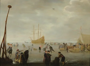 Paisaje con Patinadores y Trineos