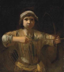 Ismael con un arco y una flecha