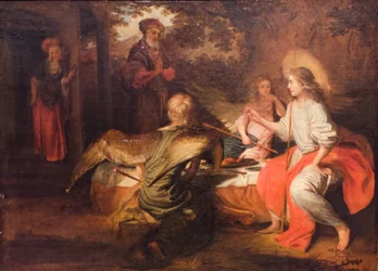 Los tres ángeles en la casa de Abraham.
