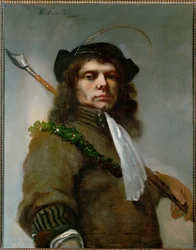 Autorretrato de Fabricio como pastor ... (óleo sobre lienzo)