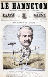 Ferdinand de Lesseps - por Gédéon, en "Le Hanneton" del 12/09/1867