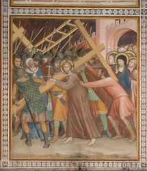 Escena del Nuevo Testamento: Llevando la cruz (fresco)