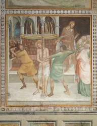 Escena del Nuevo Testamento: Flagelación de Cristo (fresco)