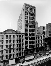 Clifton House, edificio Thomas Church y edificio J. P. Atwater, Chicago, Illinois, EE.UU., c.1900
