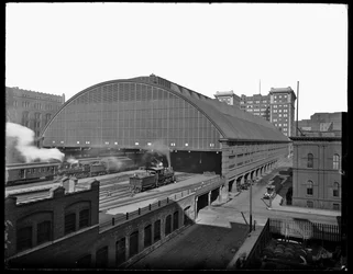 Estación de LaSalle Street, Chicago, Illinois, EE.UU., c.1905
