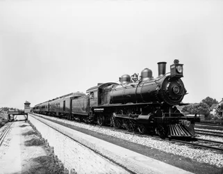 Tren Pennsylvania Limited, Chicago, Illinois, EE.UU., c.1908