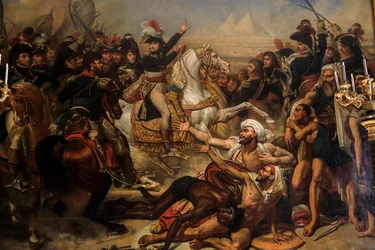 Bonaparte arengando a su ejército antes de la batalla de las Pirámides. 1810 (Óleo sobre lienzo)