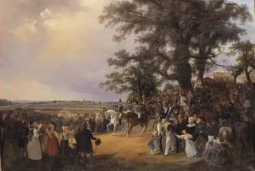 Revisión en los Campos de Ladugardsgarde durante la visita del Zar Nicolás en 1838