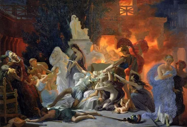 La muerte de Príamo, c.1817
