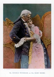 Charles Wyndham y Mary Moore, actores ingleses, 1901.