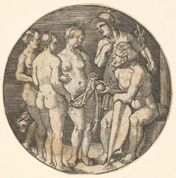 Juicio de Paris copia, siglo XVI