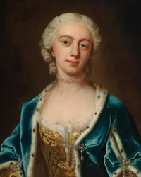 Retrato de Augusta de Sajonia-Gotha 1719-1772, Princesa de Gales, mediados del siglo XVIII