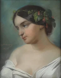 Eugène Demarquay Retrato de niña 1850
