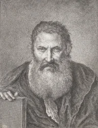 Retrato de un hombre barbudo sosteniendo un libro, ca. 1750-1815
