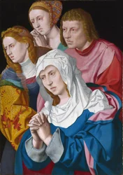 ""Retrato de la Virgen, San Juan, Santa María Magdalena y una Santa Mujer"" Pintura de Bartholomeus Bruyn el Viejo (1493-1555) alrededor de 1535 Galería Nacional de Londres