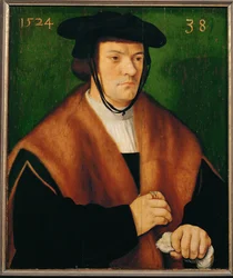 Retrato de un señor de Westerburg, 38 años (pintura sobre madera de roble)